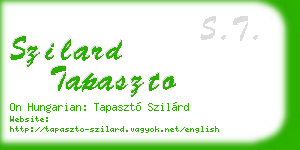 szilard tapaszto business card