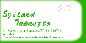 szilard tapaszto business card